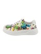 Gucci Graffiti Print Leather Sneakers