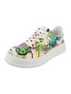 Gucci Graffiti Print Leather Sneakers