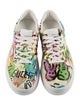 Gucci Graffiti Print Leather Sneakers