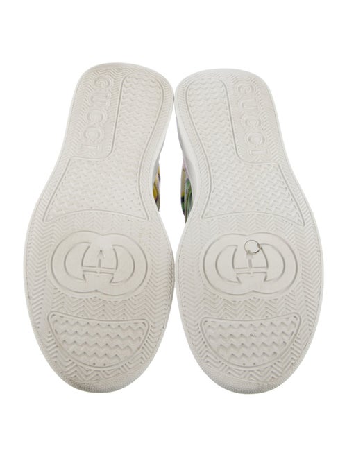 Gucci Graffiti Print Leather Sneakers