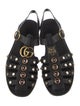 Gucci Double G Logo Rubber Gladiator Sandals