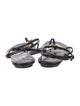Gucci Interlocking G Logo Leather T-Strap Sandals