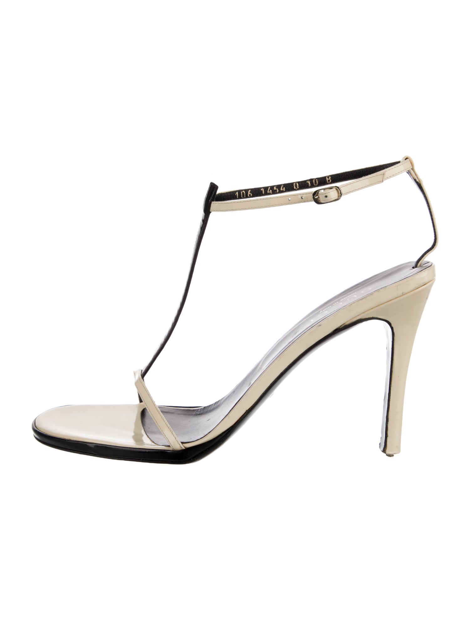 Gucci Patent Leather T-Strap Sandals