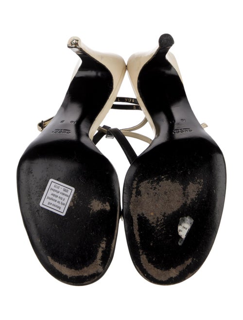 Gucci Patent Leather T-Strap Sandals