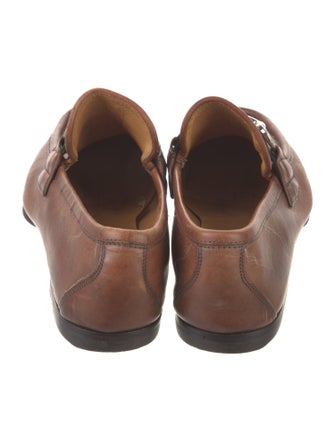 Gucci Web Accent Leather Dress Loafers