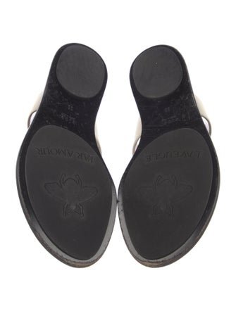 Gucci Double G Logo Leather Slides