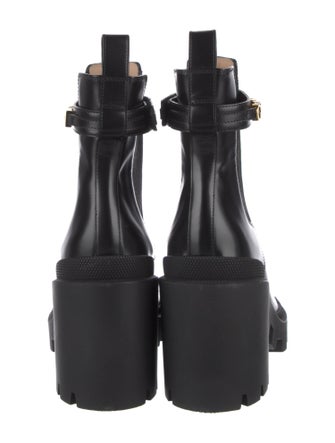 Gucci Double G Logo Leather Chelsea Boots