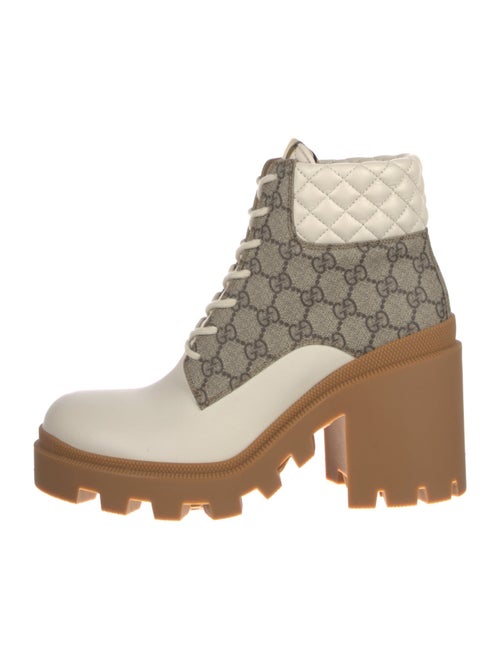 Gucci GG Supreme Lace-Up Boots