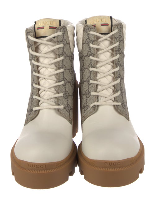 Gucci GG Supreme Lace-Up Boots