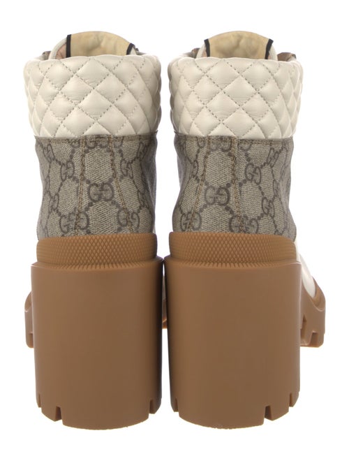 Gucci GG Supreme Lace-Up Boots