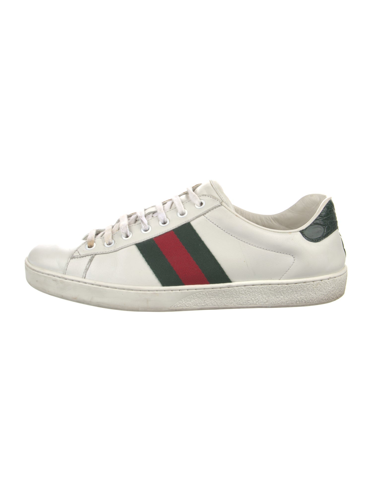 Gucci Web Accent Leather Sneakers