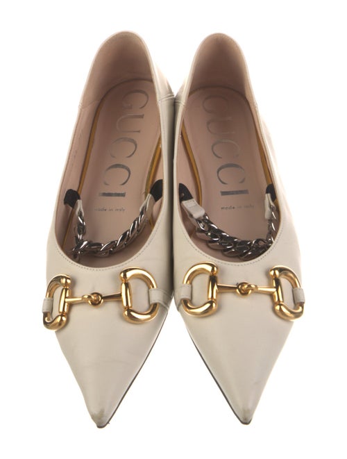 Gucci Horsebit Accent Leather Mary Jane Flats