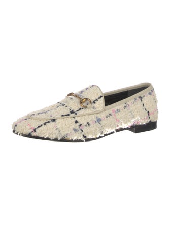 Gucci Horsebit Accent Tweed Loafers