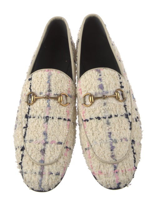 Gucci Horsebit Accent Tweed Loafers
