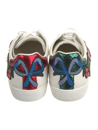 Gucci Web Accent Leather Sneakers