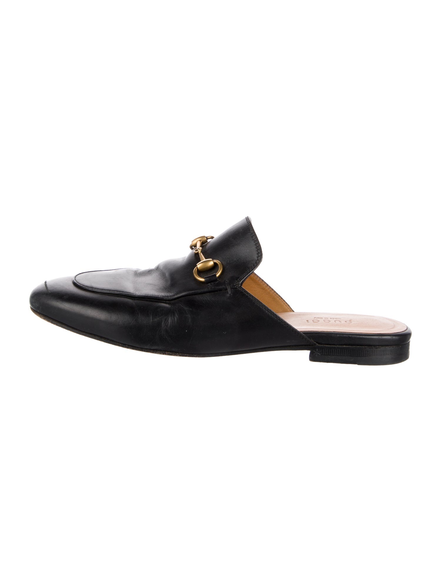 Gucci Horsebit Accent Leather Mules