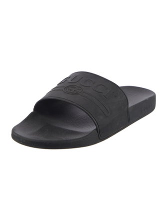 Gucci Interlocking G Logo Rubber Slides