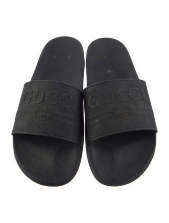 Gucci Interlocking G Logo Rubber Slides