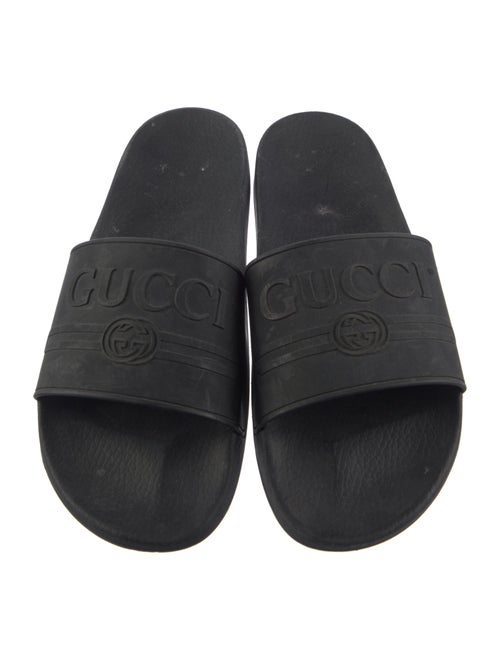 Gucci Interlocking G Logo Rubber Slides