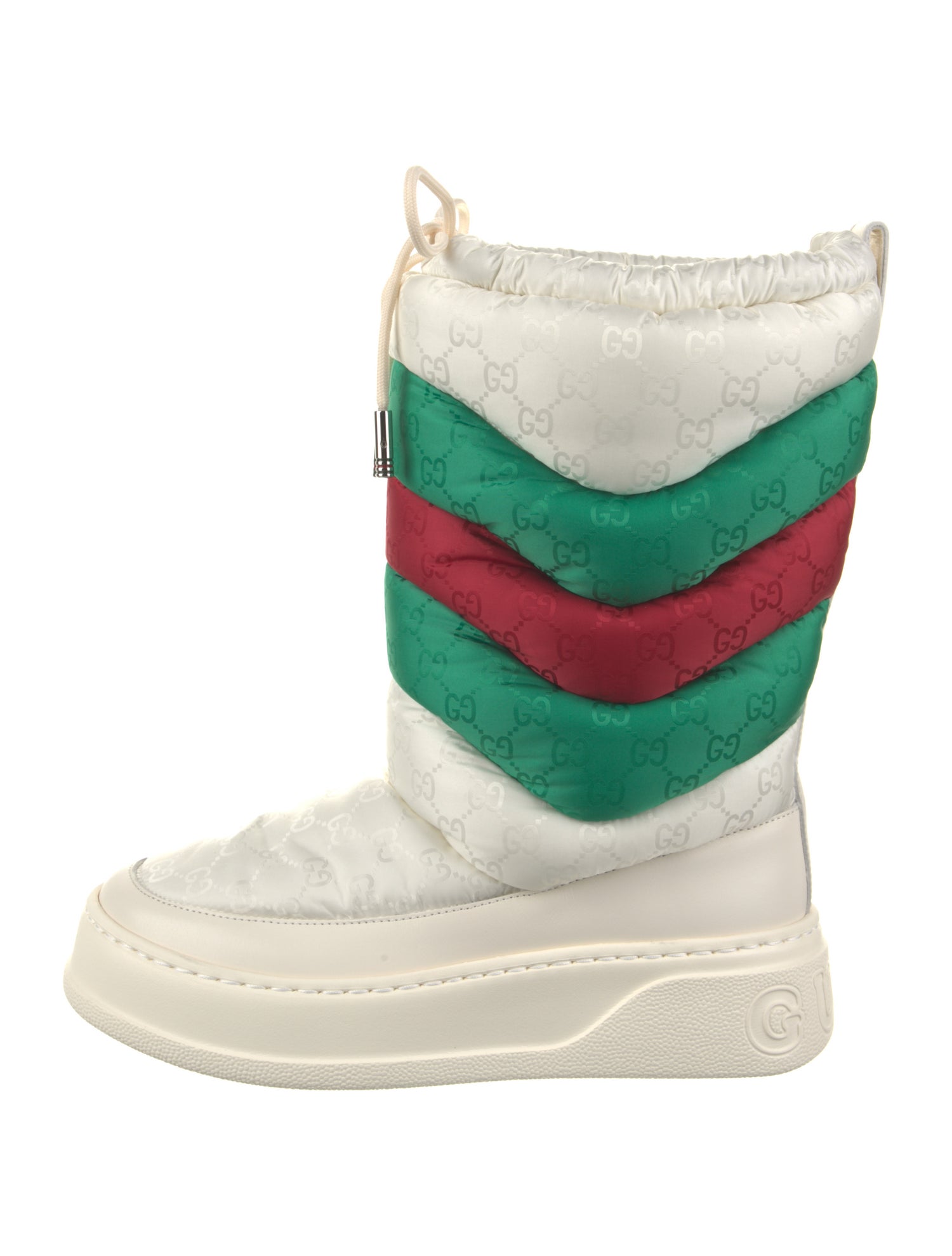 Gucci Nylon Colorblock Pattern Boots