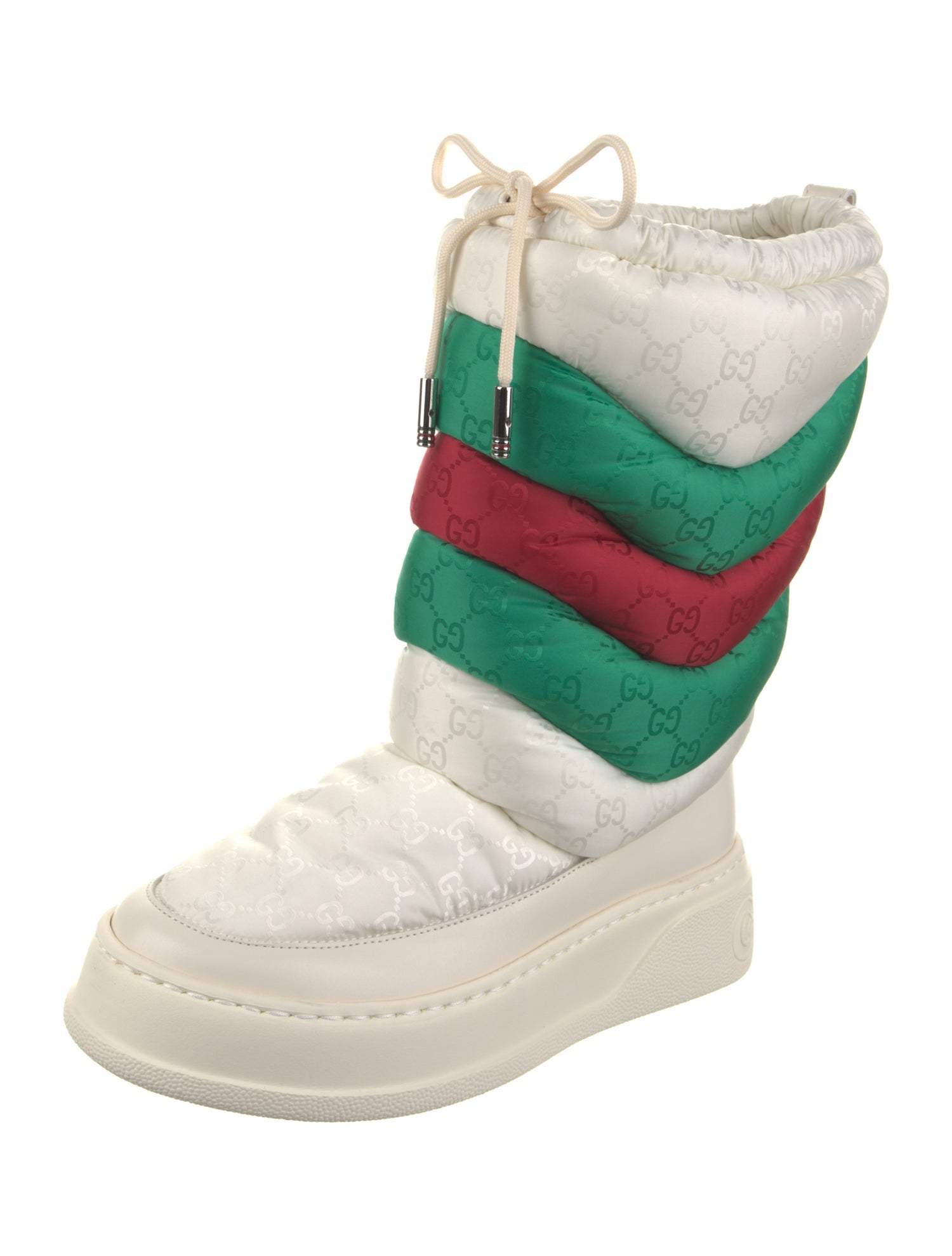 Gucci Nylon Colorblock Pattern Boots