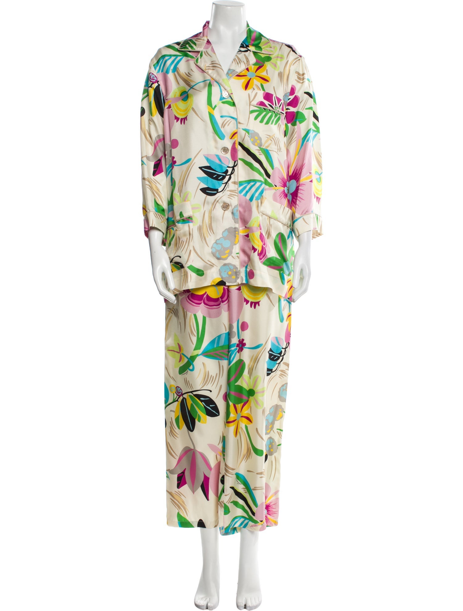 Gucci Silk Floral Print Set