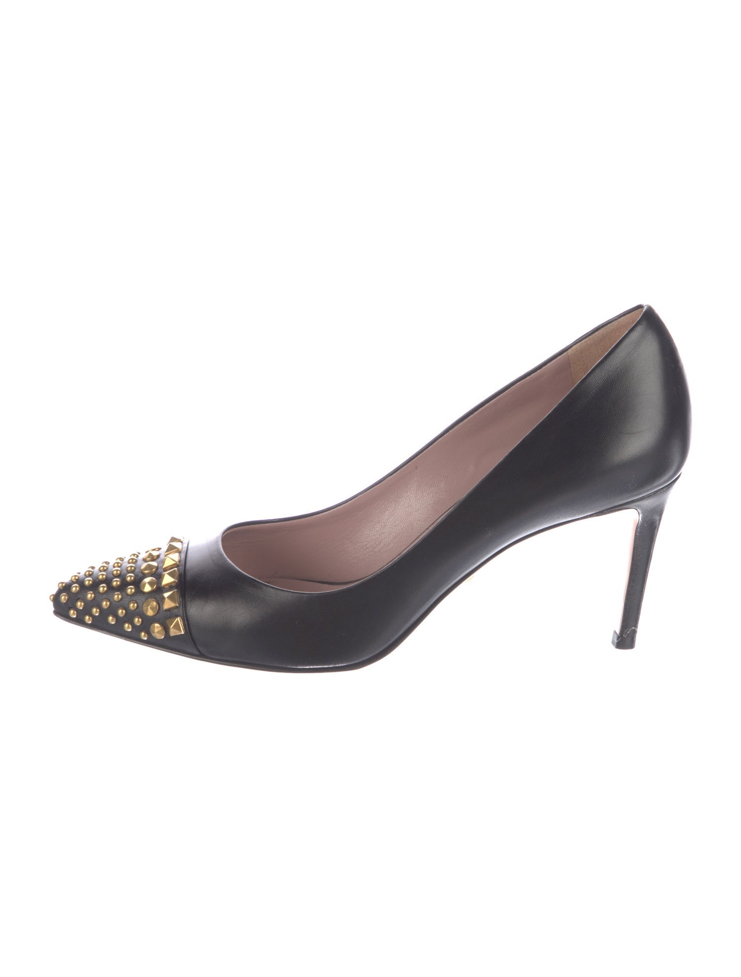 Gucci Leather Studded Accents Pumps