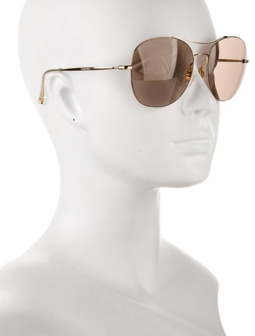 Gucci Interlocking G Logo Aviator Sunglasses