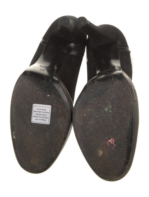 Gucci Horsebit Accent Suede Pumps