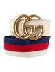 Gucci Double G Logo Canvas Belt