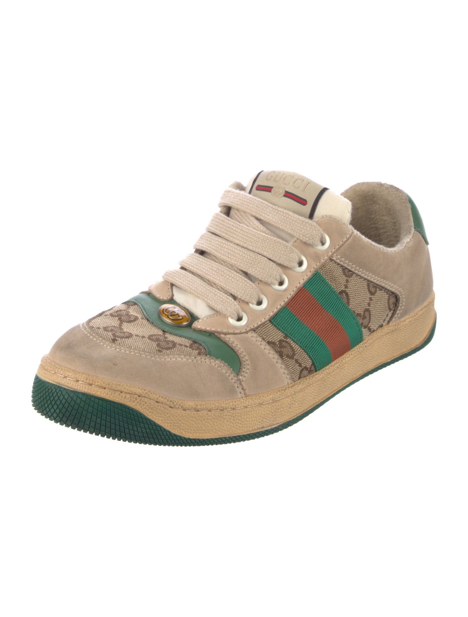 Gucci GG Canvas Suede Sneakers
