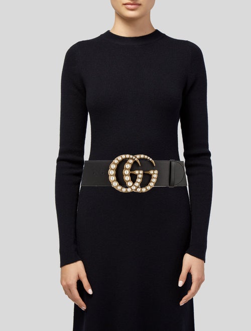 Gucci Faux Pearl Accents Wide Belt Kit