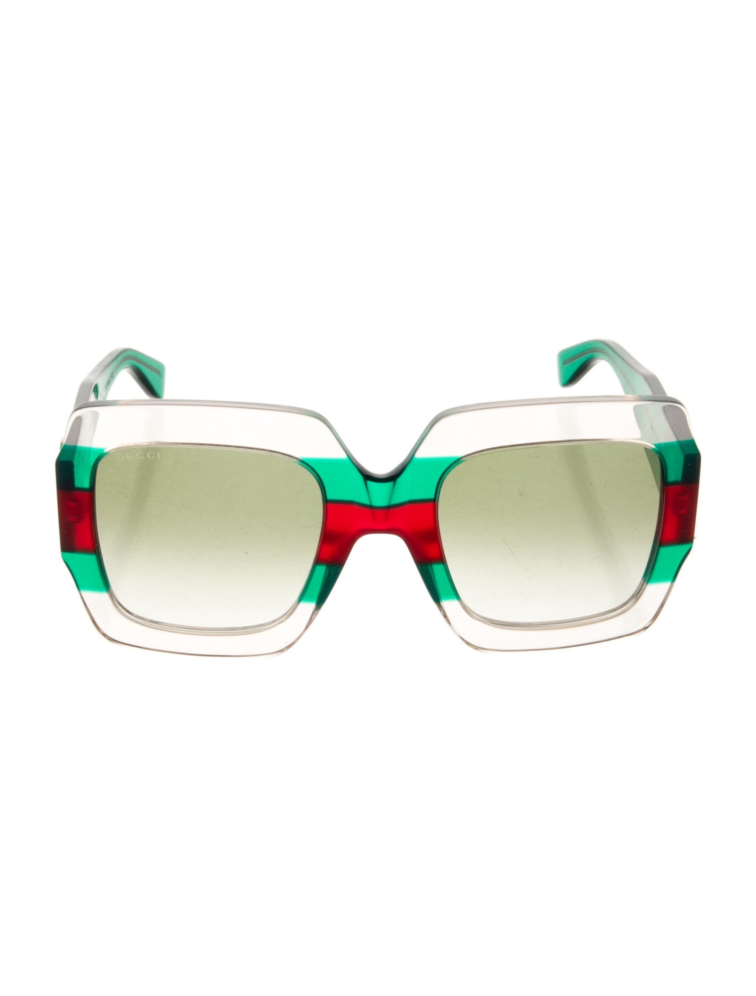 Gucci Web Accent Square Sunglasses