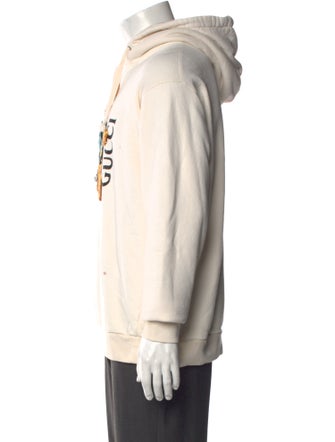 Gucci Web Accent Graphic Print Hoodie