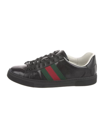 Gucci Web Accent Leather Sneakers