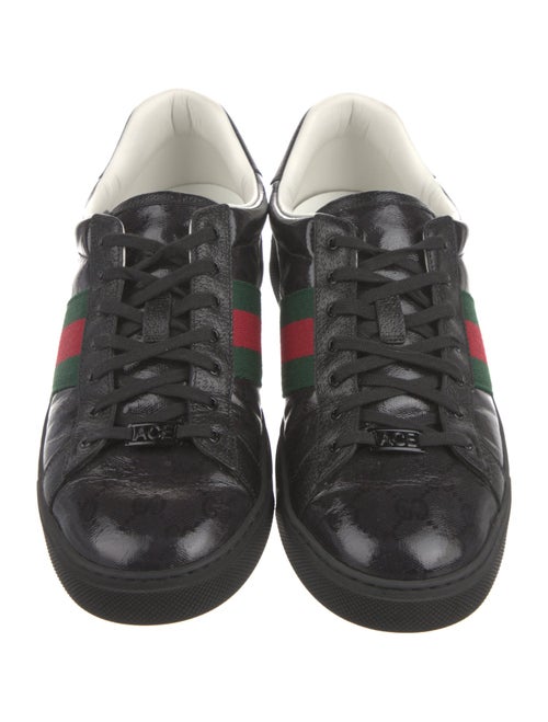 Gucci Web Accent Leather Sneakers