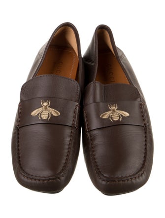 Gucci Bee Accent Leather Drivers