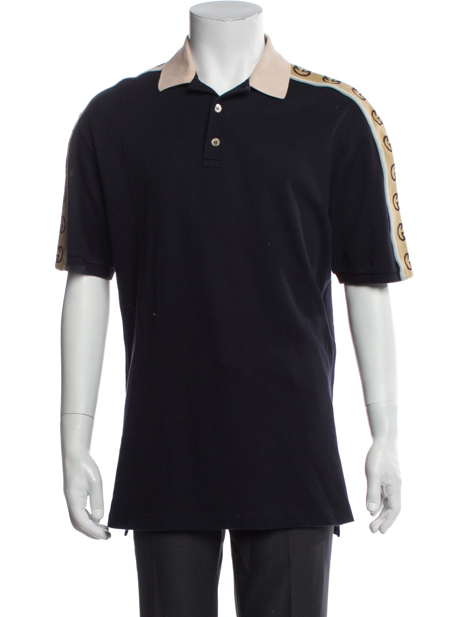 Gucci Interlocking G Logo Crew Neck Polo Shirt