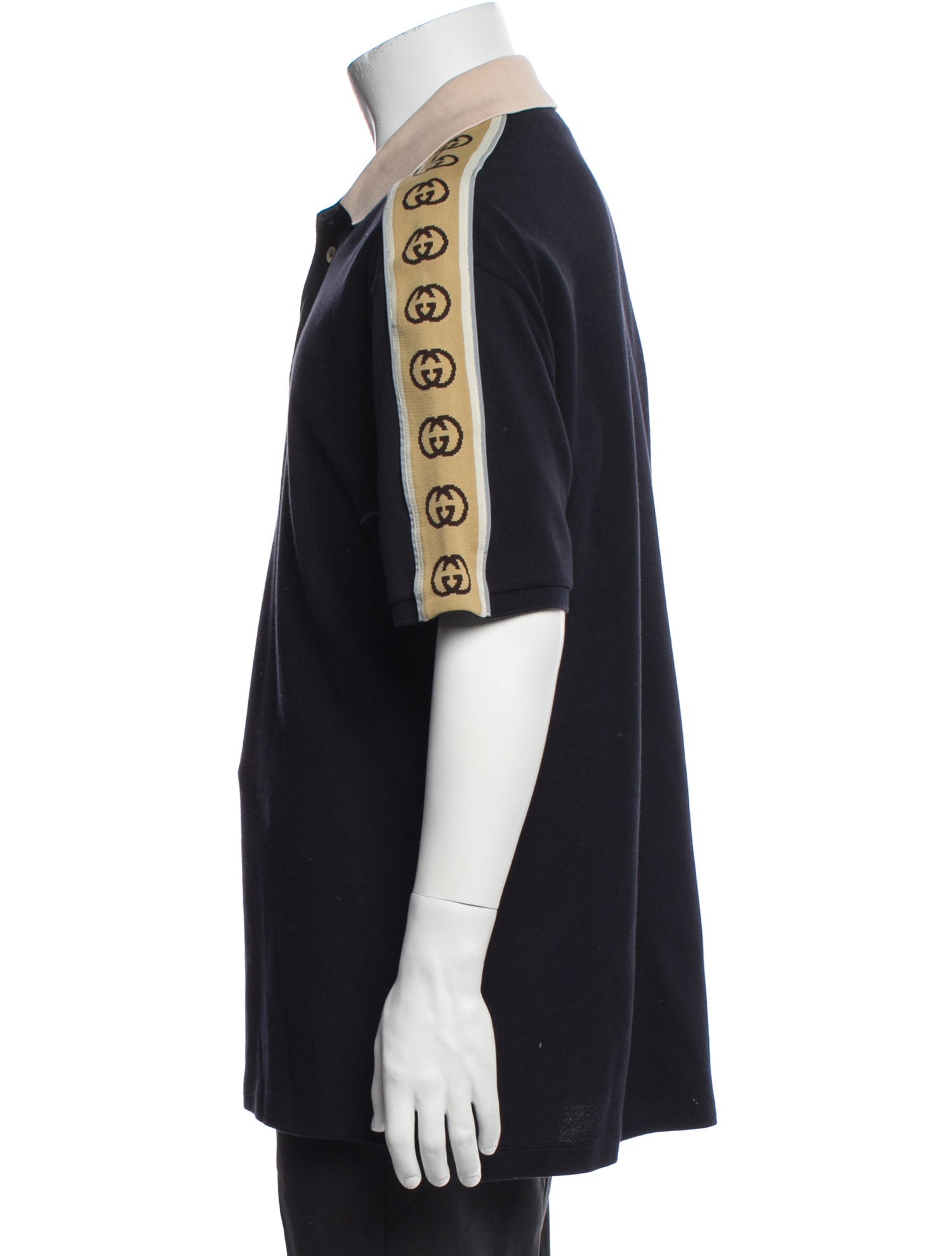 Gucci Interlocking G Logo Crew Neck Polo Shirt