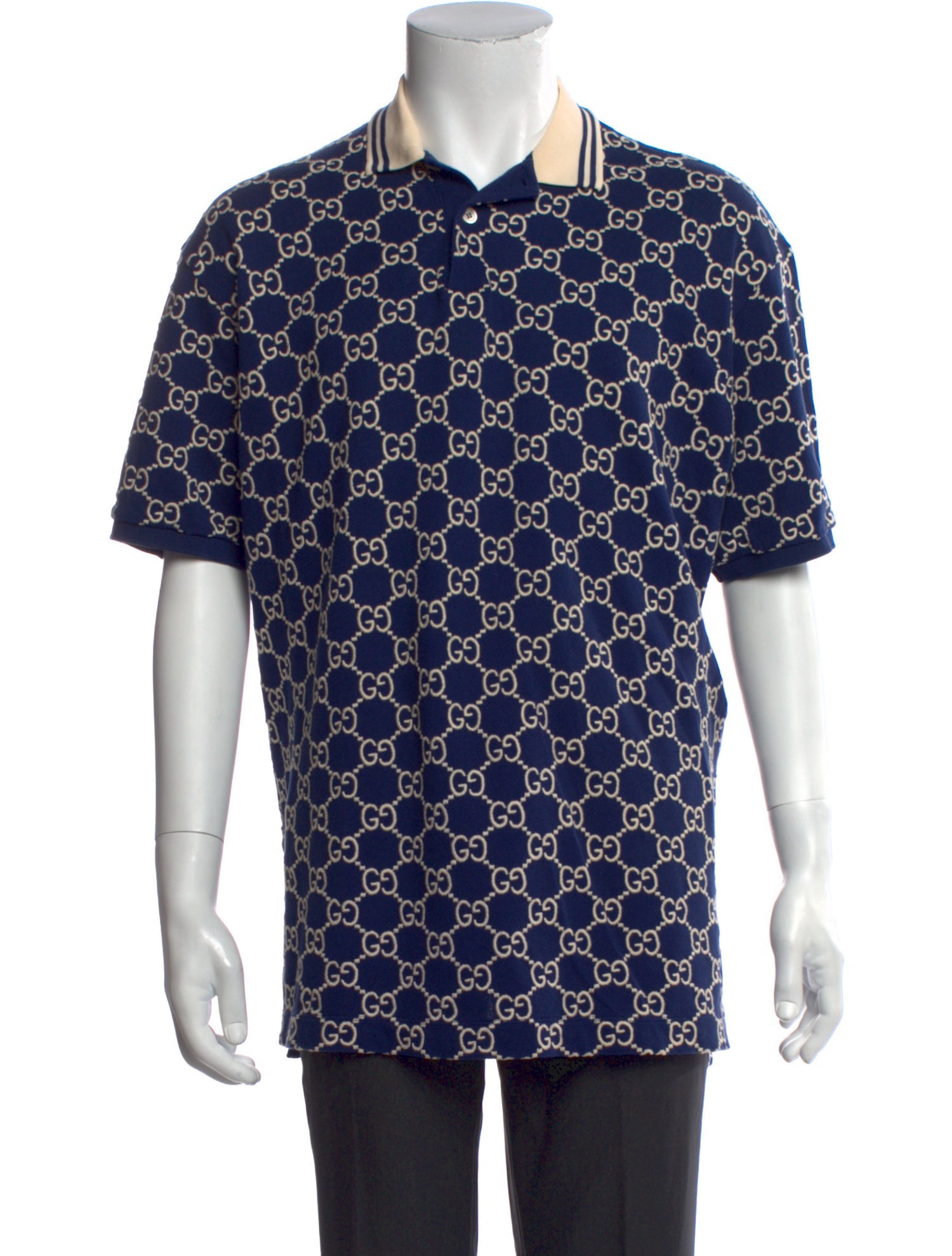 Gucci 2022 GG Logo Polo Shirt