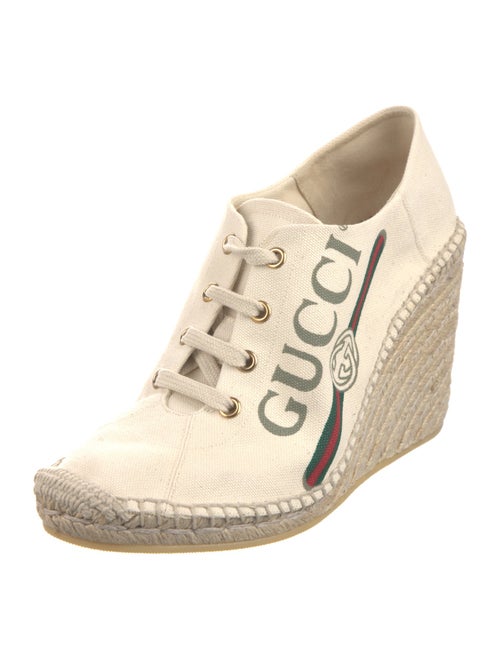 Gucci Web Accent Canvas Pumps
