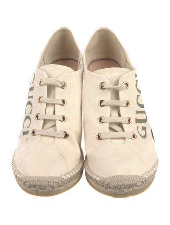 Gucci Web Accent Canvas Pumps