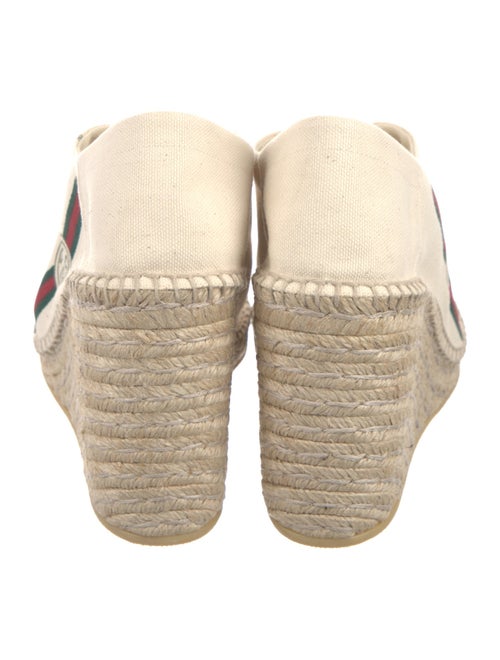 Gucci Web Accent Canvas Pumps