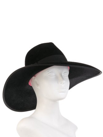 Gucci Rabbit Felt Wide Brim Fedora Hat