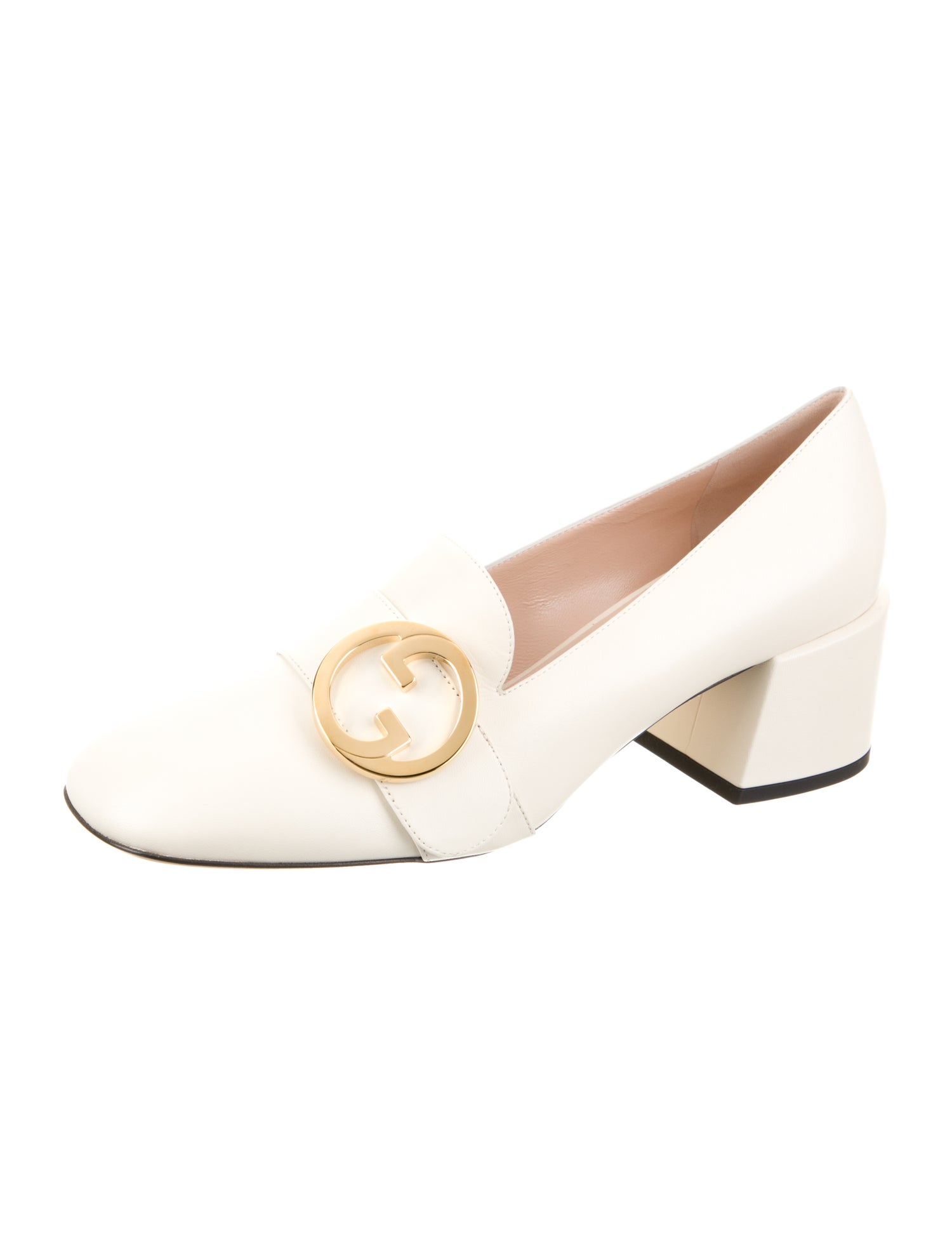 Gucci Interlocking G Logo Leather Pumps