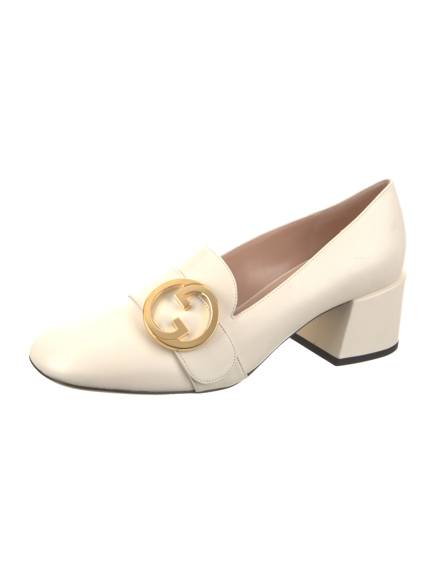 Gucci Interlocking G Logo Leather Pumps