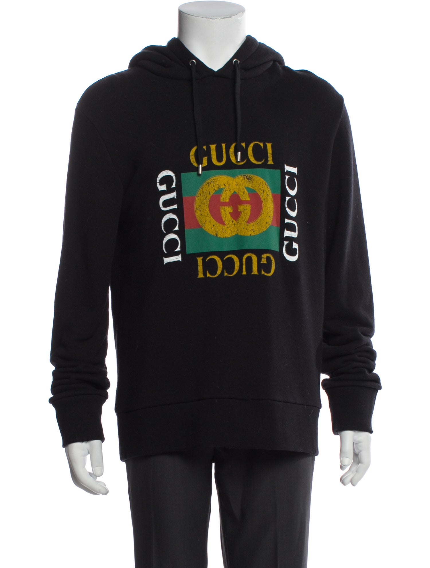 Gucci Web Accent Crew Neck Hoodie