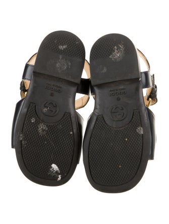 Gucci Gucci Toddler Girls Double G Canvas Horsebit Sandals