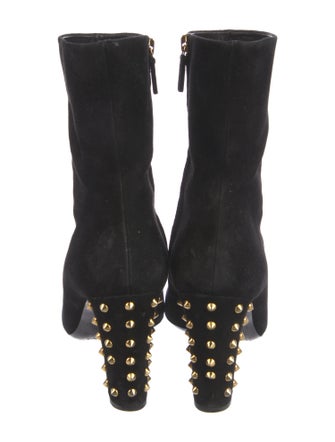 Gucci Spike Accents Suede Boots