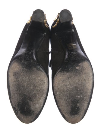 Gucci Spike Accents Suede Boots